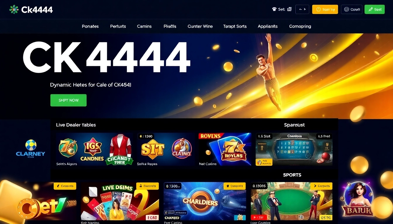 Engaging ck4444 online casino with vibrant graphics and live gaming action, inviting players to join and win big.