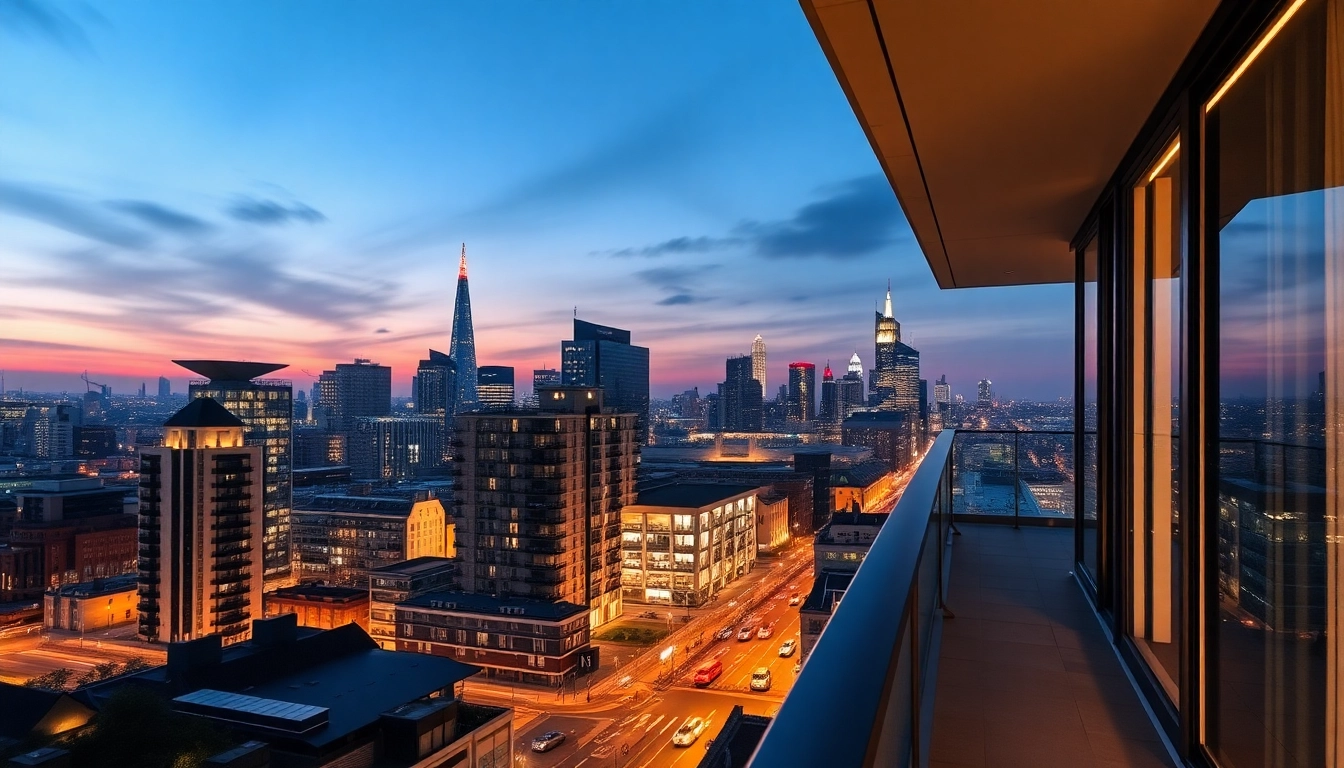 London Property Market insights showing skyline with residential towers and city development