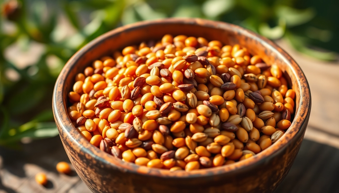 Safflower Seeds displayed in a bowl highlighting their vibrant color and quality for health and